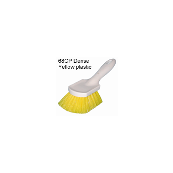 Carpet/Upholstery Brush - Short Handle Brush  Dense Yellow plastic