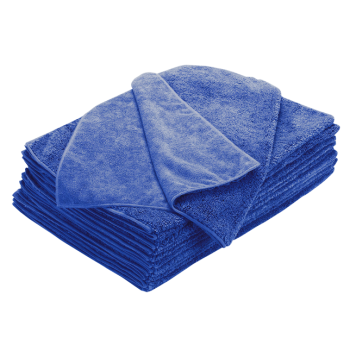 Softouch® "ULTRA PREMIUM" Microfiber Dual Sided Drying & Polishing - 12 pk - Blue